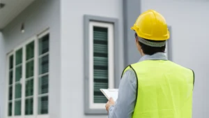 Home inspector examining property during due diligence before buying in North Atlanta