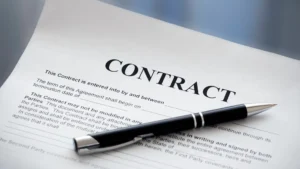 Real estate contract representing competitive yet smart offers for North Atlanta first-time homebuyers