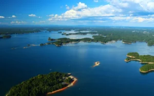 Bird's eye view of Lake Lanier, GA