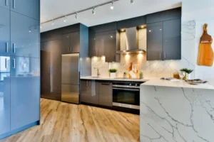 Modern kitchen view in a high-end property for those looking to buy luxury home in Atlanta