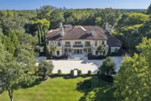 Move-up buyer Alpharetta, GA dream home shown from above, highlighting upscale living and modern architecture.