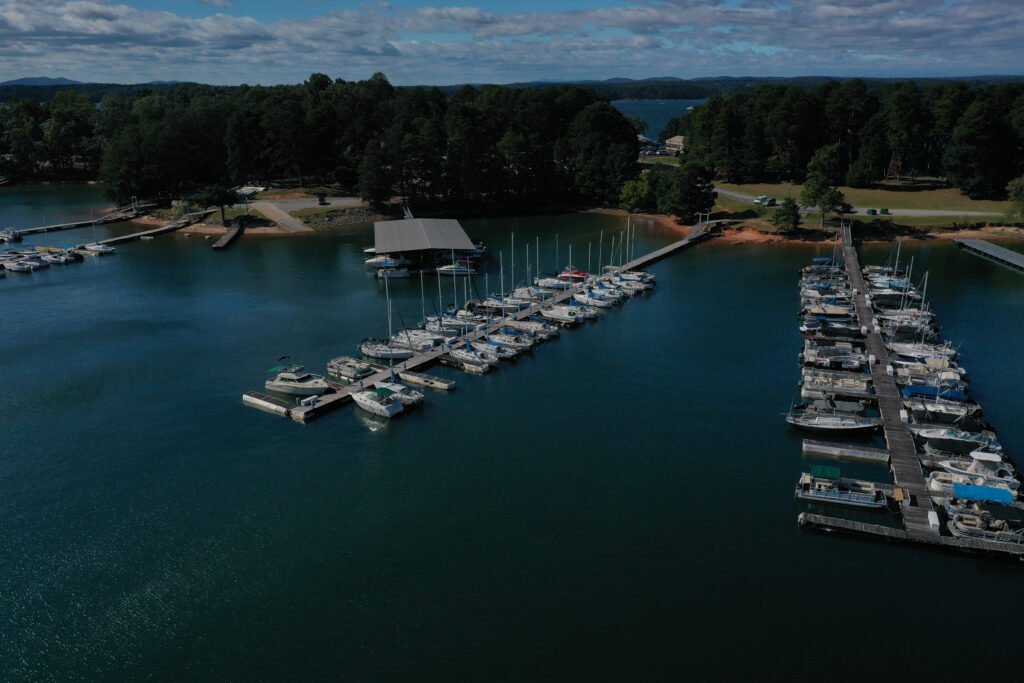 Lake Lanier aerial view of marina